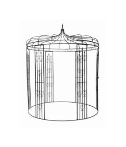 Dehner Metall-Pavillon Heart, Rund, Schwarz, Ca. Ø232/H271 Cm