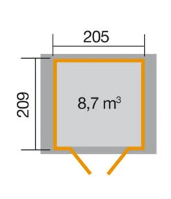 Weka Gartenhaus 224 Gr. 1, Ca. B260/H238/T233 Cm -Gardena Verkäufe 1524735 WE DE 001 WekaGartenhaus224Gr2