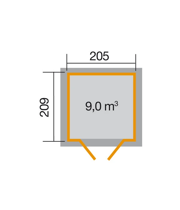 Weka Gartenhaus 226 Gr.1, Ca. B237/H252/T231 Cm 4 Weka Gartenhaus 226 Gr.1, Ca. B237/H252/T231 Cm – Bild 2