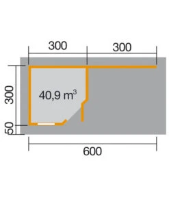 Weka Designhaus 213 B Gr.2, Ca. B646/H237/T338 Cm -Gardena Verkäufe 1809953 BildD 001 BBH28mmFides3Gr2natur
