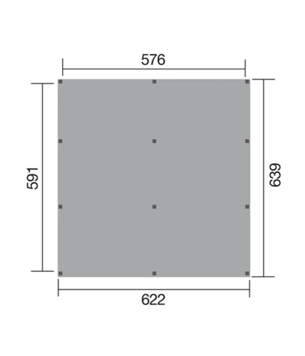 Weka Leimholz-Flachdach Doppelcarport 615 Gr. 1 4 Weka Leimholz-Flachdach Doppelcarport 615 Gr. 1 – Bild 2