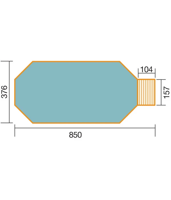 Weka Schwimmbad 594 A, Inkl. Technikraum Und Holztreppe 4 Weka Schwimmbad 594 A, Inkl. Technikraum Und Holztreppe – Bild 2