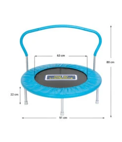 Sportspower Kinder- & Fitnesstrampolin Mit Haltegriff, Ca. Ø91/H81 Cm -Gardena Verkäufe 2048585 WE BG 001 Trampolinblau
