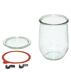 Dehner WECK® Tulpenglas, 1000 Ml, Inkl. Einkochringe & Klammern, 4er-Set -Gardena Verkäufe 206961 BildD 002 WeckglasWeckglas1LTulpe4St