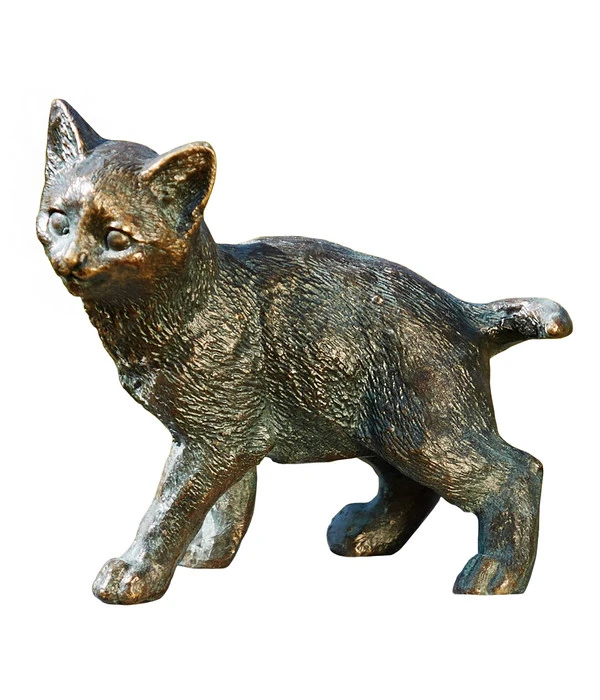 Rottenecker Bronze-Katze Jung, Stehend 3 Rottenecker Bronze-Katze Jung, Stehend