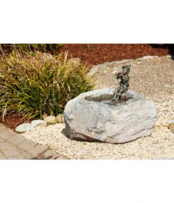 Rottenecker Granit-Trog Mit Bronze-Figur Antonio, Wasserspeiend -Gardena Verkäufe 2191773 WE MO 001 RotteneckerGranitTrogmitAntoniowasserspeiend