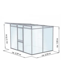 KGT Gewächshaus Linea II, Ca. B297/H215/T160 Cm -Gardena Verkäufe 2321503 5309513 5309521 WE BG 001 KGTGewaechshausLineaII Masse
