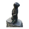 Rottenecker Bronze-Erdmännchen Groß Auf Granit, Wasserspeiend -Gardena Verkäufe 2411841 WE FS 001 RotteneckerBronzeErdmaennchengrossaufGranitwasserspeiend