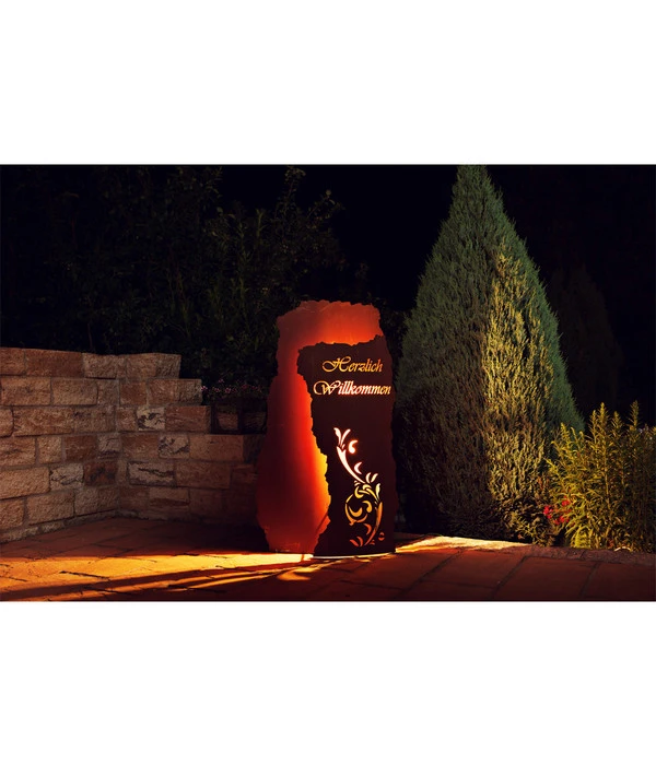 Ferrum Metall-Säulenbogen Herzlich Willkommen, 10 X 120 Cm, Rost 4 Ferrum Metall-Säulenbogen Herzlich Willkommen, 10 X 120 Cm, Rost – Bild 2