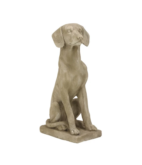 Dehner Magnesia-Hund Sitzend, Braun 3 Dehner Magnesia-Hund Sitzend, Braun