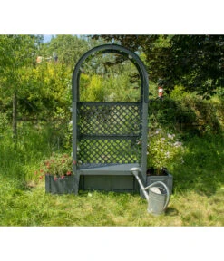 KHW Kunststoff-Gartenbank Mit Rosenbogen Amsterdam, Ca. B174/H207/T49 Cm -Gardena Verkäufe 2548717 WE MO 003 BankAmsterdammanthrazit