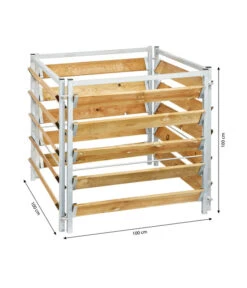 Bellissa Kompostersilo Metall/Holz, Ca. B100/H100/T100 Cm -Gardena Verkäufe 2744324 WE BG 001 BellissaKompostersilo