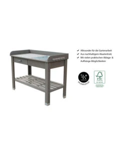 Dehner Holz-Pflanztisch Montreal, Ca. B110/H91/T51,5 Cm -Gardena Verkäufe 2848018 WE IG 001 DehnerHolzPflanztischMontreal