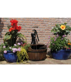 Ubbink Holz-Gartenbrunnen Newcastle, Ca. Ø60/H75 Cm