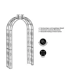 Dehner Metall-Rosenbogen Belmont, Ca. B121,5/H239/T38 Cm -Gardena Verkäufe 3175064 WE IG 001 DehnerRosenbogenBelmont