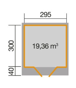 Weka Gartenhaus 179 Gr. 4, Ca. B356/H224/T375 Cm -Gardena Verkäufe 3398591 WE DE 001 WekaGartenhaus179Grau