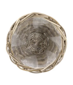 Rattan-Topf, Rund, Grau-braun -Gardena Verkäufe 3679347 3679362 3679578 WE DE 001 RattantopfGraubraun