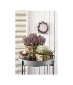 Rattan-Topf, Rund, Grau-braun -Gardena Verkäufe 3679347 3679362 3679578 WE MO 002 Rattantopf