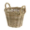 Van Der Leeden Rattan-Korb Mit Henkeln, Rund, Grau-braun -Gardena Verkäufe 3679602 3679727 3679735 WE FS 001 RattanKorbmitHenkelnrundgraubraun