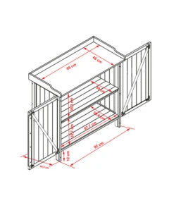 Habau Gartentisch Mit Unterschrank, Ca. B98/H95/T48 Cm -Gardena Verkäufe 4031316 WE IG 001 HabauGartentischUnterschrank