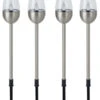 Dehner Solar-Edelstahlleuchte, 4er-Set -Gardena Verkäufe 4034195 WE FS 001 DehnerSolarEdelstahlleuchte4erSetCollage