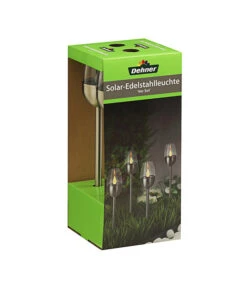 Dehner Solar-Edelstahlleuchte, 4er-Set -Gardena Verkäufe 4034195 WE FS 004 DehnerSolarEdelstahlleuchte4erSet
