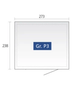 Biohort Metallgerätehaus Panorama® P3, Silber 5 Biohort Metallgerätehaus Panorama® P3, Silber -Gardena Verkäufe 4045340 4045548 4045449 WE DE 001 BiohortGeraetehausPanoramaP3SkizzeEinzeltuer