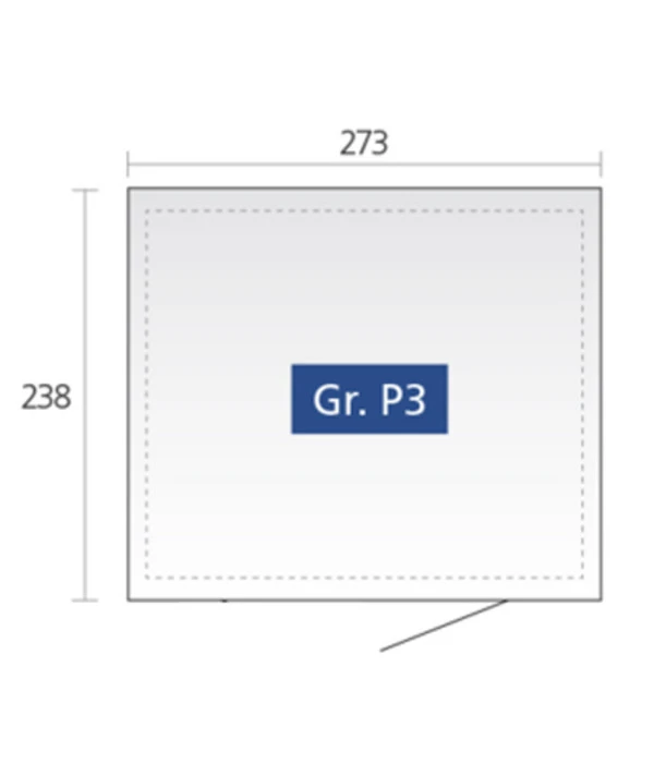 Biohort Metallgerätehaus Panorama® P3, Silber 4 Biohort Metallgerätehaus Panorama® P3, Silber – Bild 2