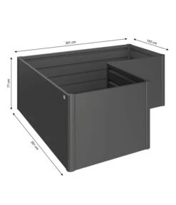 Biohort Metall-HochBeet L, Ca. B201/H77/T201 Cm -Gardena Verkäufe 4045746 WE BG 001 BiohortMetallHochbeetGroesseLDunkelgrau