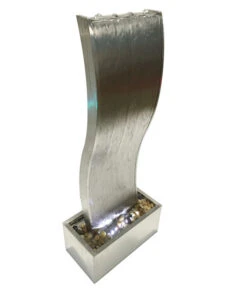 Dehner Edelstahl-Gartenbrunnen Curve, Ca. H108 Cm