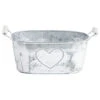 Dehner Zink-Jardiniere Mit Henkeln, Ca. B26/H15/T11,5 Cm -Gardena Verkäufe 4074068 WE FS 001 dehnerzinkwannemithenkelsilber