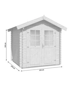 Weka Gartenhaus 209 Gr. 1, Ca. B253/H244/T234 Cm 7 Weka Gartenhaus 209 Gr. 1, Ca. B253/H244/T234 Cm -Gardena Verkäufe 4080297 WE BG 001 WekaGartenhausSkizze