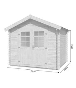Weka Gartenhaus 209 Gr. 2, Ca. B288/H254/T284 Cm -Gardena Verkäufe 4080305 WE BG 001 WekaGartenhausSkizze