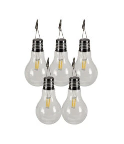 Dehner Solar-Glühbirnen 5er Set, Ca. Ø10/H17 Cm