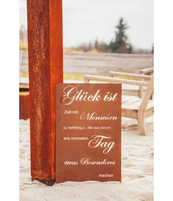 Ferrum Metall-Gedichttafel Glück, 40 X 60 Cm, Rost 3 Ferrum Metall-Gedichttafel Glück, 40 X 60 Cm, Rost