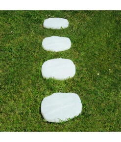 Farmet Kunststoff-Trittsteine Fluoreszierend, Ca. B36/H3/T30 Cm, 4er-Set -Gardena Verkäufe 4181624 WE DE 002 TrittsteineSETMIT4STueCKENFLUORESZIERENDWEISS