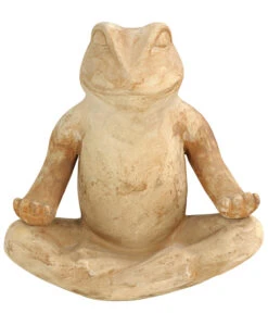 Dehner Terrakotta-Frosch Zen, Ca. B36/H37/T18 Cm