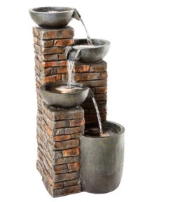 Dehner Polyresin-Gartenbrunnen Piatto, Ca. H89 Cm