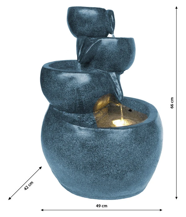 Dehner Polyresin-Gartenbrunnen Bowl, Ca. B49/H66/T42 Cm 6 Dehner Polyresin-Gartenbrunnen Bowl, Ca. B49/H66/T42 Cm – Bild 4