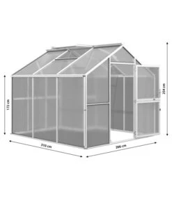 KGT Gewächshaus Novum III, HKP -Gardena Verkäufe 4286985 WE BG 001 KGTGewaechshausNovumIIIHochlkammerplatteSilber