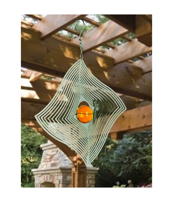 NATURE'S MELODY Windspiel Cosmo Diamant-Welle, 23,5 X 4,5 X 32 Cm, Silber/gelb 4 NATURE'S MELODY Windspiel Cosmo Diamant-Welle, 23,5 X 4,5 X 32 Cm, Silber/gelb – Bild 2