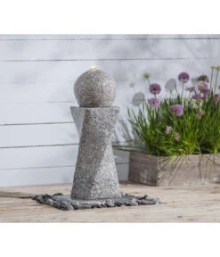 Dehner Granit-Gartenbrunnen Tower, Ca. B56/H60/T56 Cm -Gardena Verkäufe 4451621 WE MO 002 DehnerGranitGartenBrunnenTowerNEU