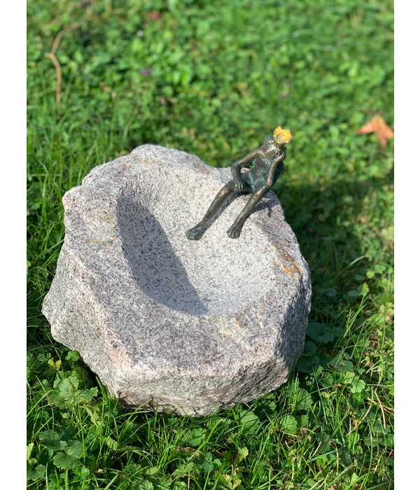 Rottenecker Granit-Vogeltränke Mit Froschkönig 3 Rottenecker Granit-Vogeltränke Mit Froschkönig