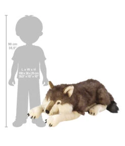 WILD REPUBLIC® Stofftier Wolf, Liegend -Gardena Verkäufe 4477162 WE D 001 WildRepublicWolfJumbo