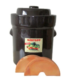 Ton-Gärtopf, Dunkelbraun Glasiert -Gardena Verkäufe 481234 208850 208868 208876 WE DE 001 TonGaertopfbraunglasiert