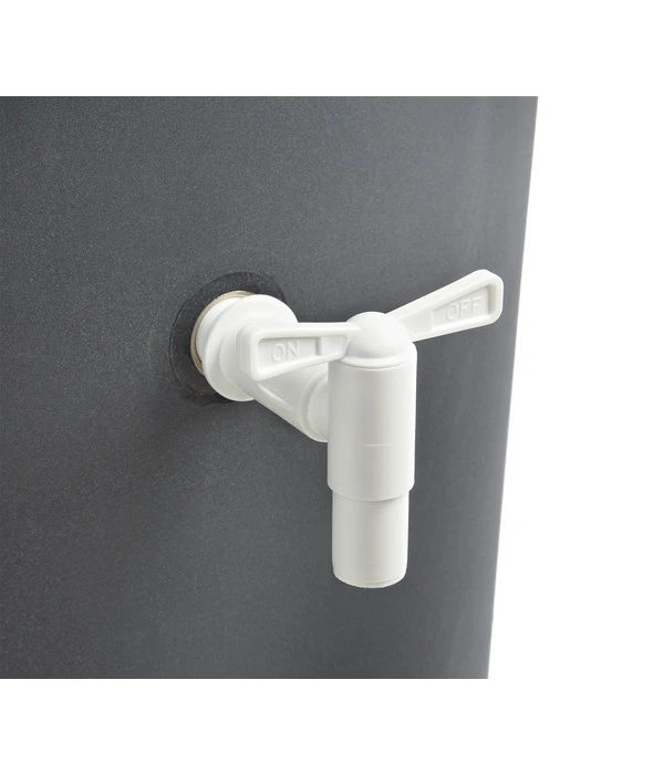 Veca Kunststoff-Regentonne, 280 L, Anthrazit 6 Veca Kunststoff-Regentonne, 280 L, Anthrazit – Bild 4