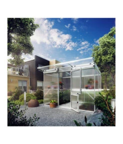 KGT Gewächshaus Linea II, Ca. B297/H215/T160 Cm -Gardena Verkäufe 5309521 WE MO 001 GewaechshausLinea2AlublankMit10mmHohlkammerplatten