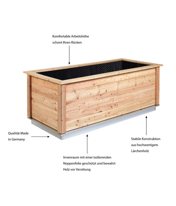 KGT Holz-Hochbeet Woody 210, Ca. B214/H79/T99 Cm 7 KGT Holz-Hochbeet Woody 210, Ca. B214/H79/T99 Cm – Bild 5