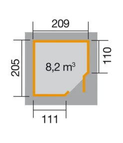 Weka Gartenhaus 229 Gr.1, Ca. B244/H217/T244 Cm -Gardena Verkäufe 5339833 WE DE 001 WekaEckGartenhausQuinta1