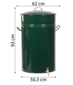RENNER Metall-Regentonne Inkl. Gelochtem Deckel, 150 L, Dunkelgrün 13 RENNER Metall-Regentonne Inkl. Gelochtem Deckel, 150 L, Dunkelgrün -Gardena Verkäufe 6609457 WE BG 001 RegenwasserSammeltonnemitgelochtemDeckelca150l